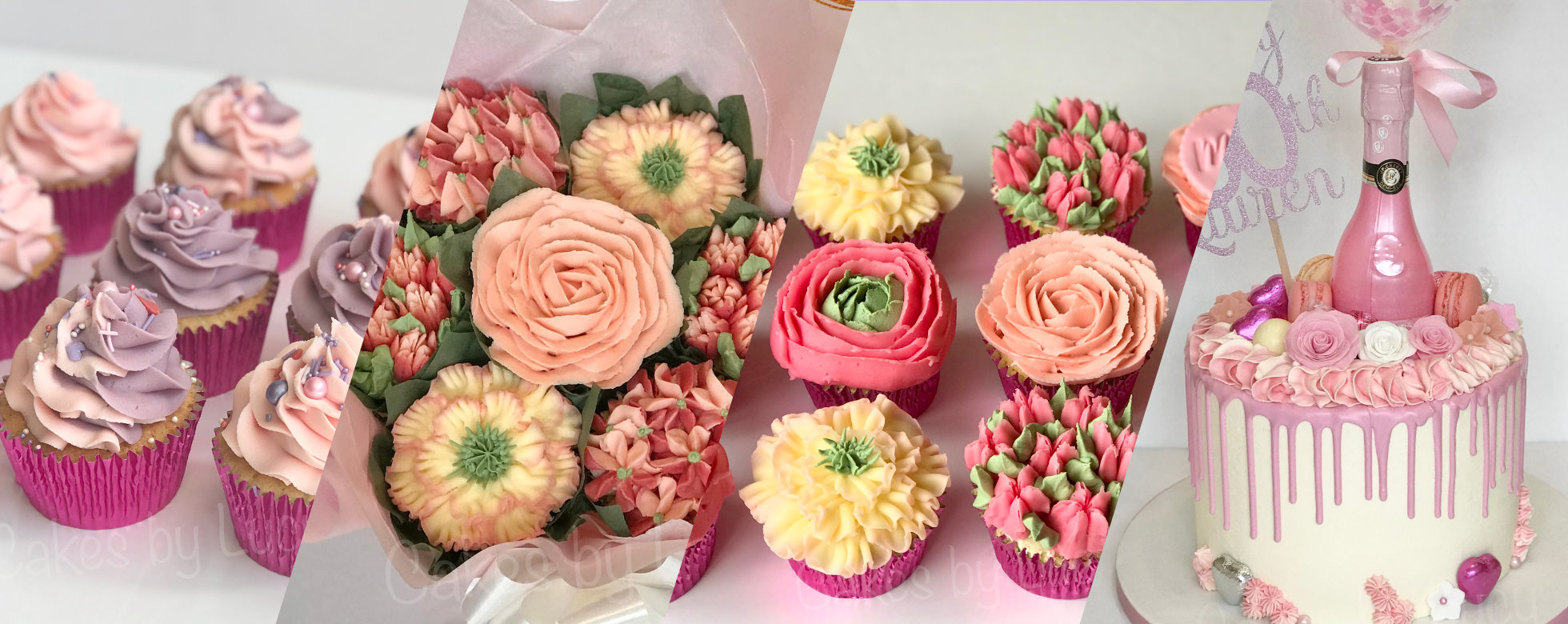 Cupcakes, Cupcake Bouquet, Pink Drip Cake