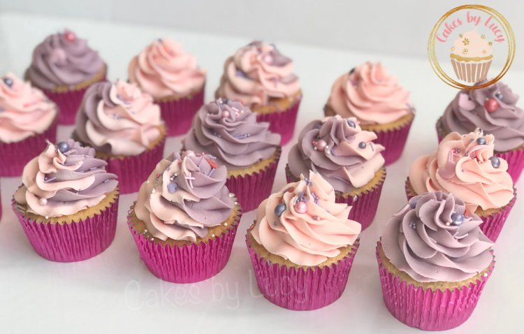 Pink and Purple Cupcakes