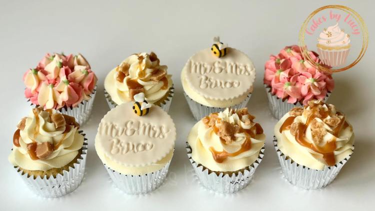 Wedding Celebration Bee Cupcakes