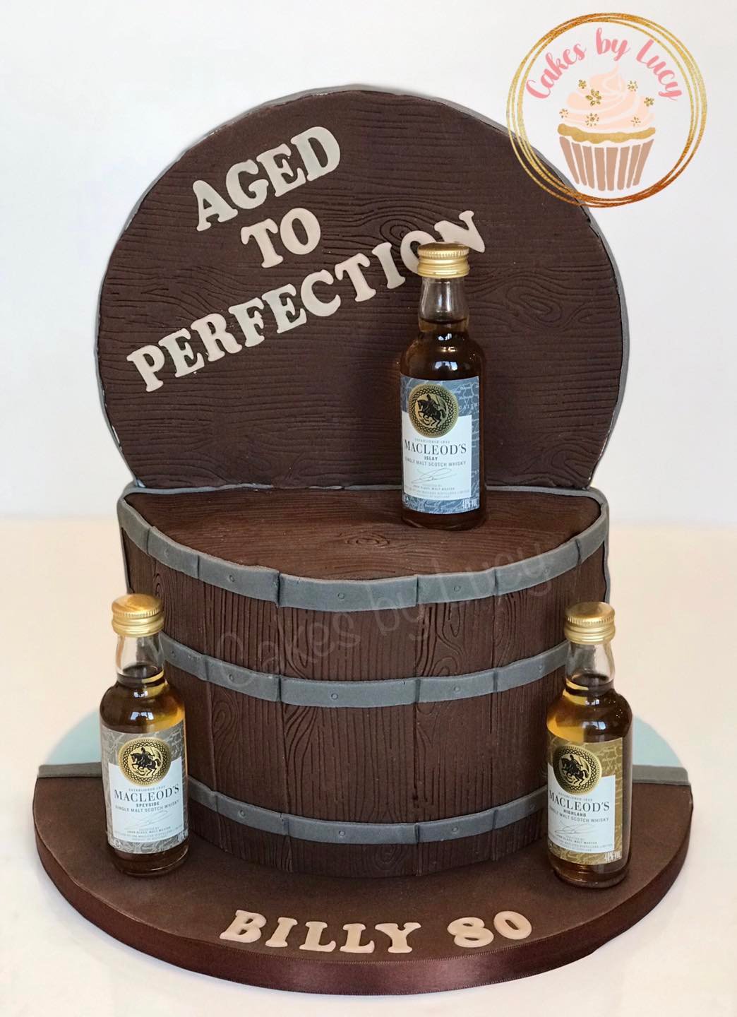 Two Sided Cake - Whisky Barrel Side